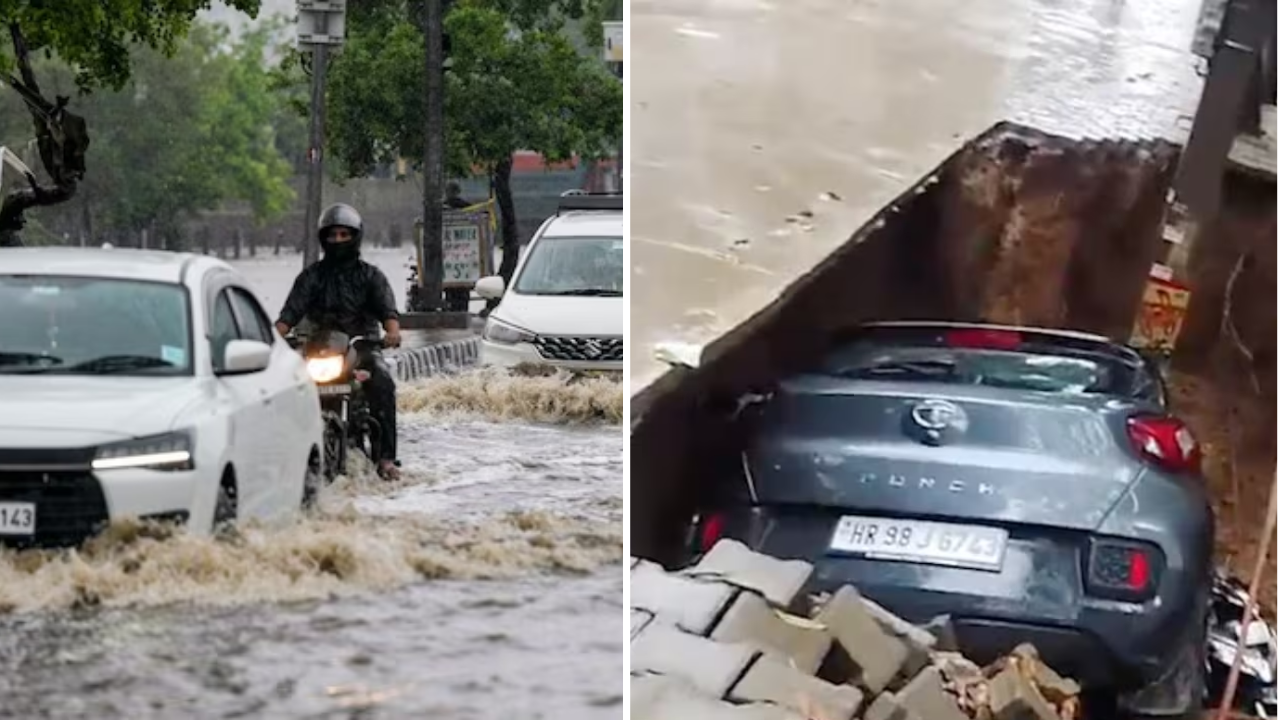 मानसून ने पूरे देश को किया कवर: गाजियाबाद में सड़क धंसी, उत्तराखंड में लैंडस्लाइड; कई राज्यों में भारी बारिश से जनजीवन प्रभावित