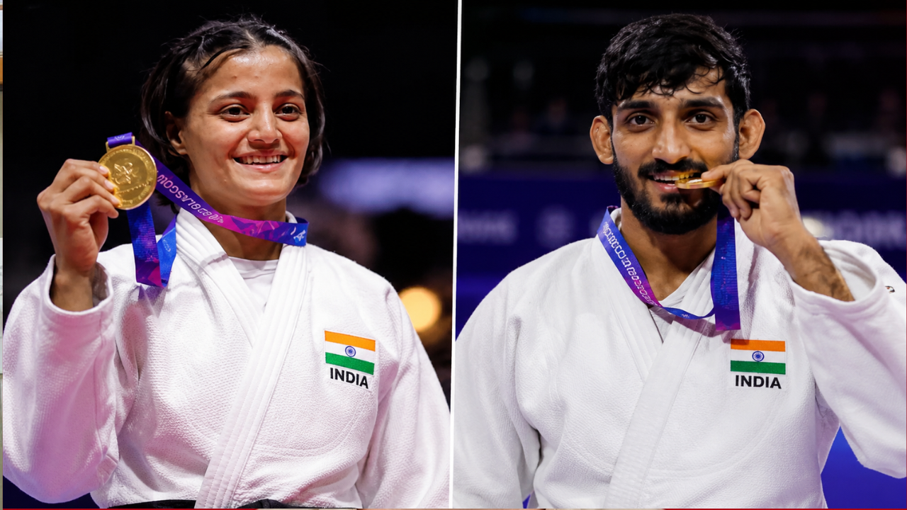 कॉमनवेल्थ गेम्स: 15 मिनट में भारत के 2 गोल्ड, जूडो में अस्मिता-हर्ष बने चैंपियन; अब तक 19 मेडल