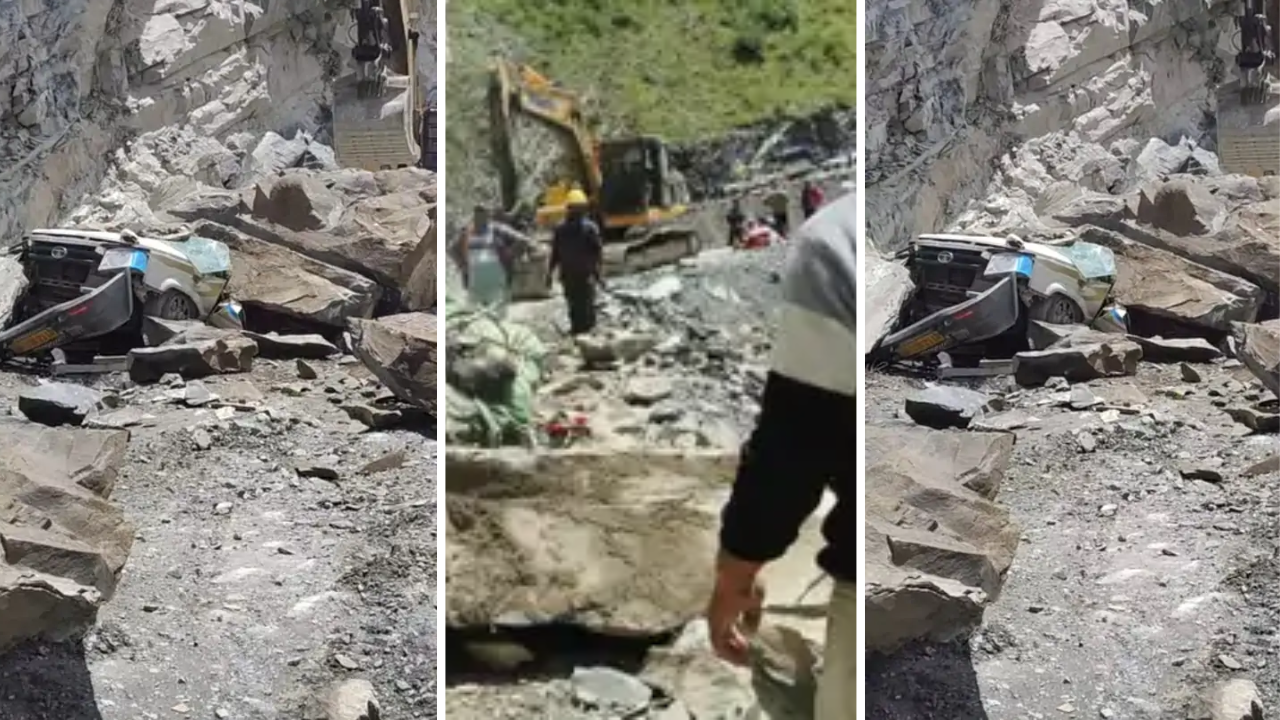हिमाचल में चलती कार पर गिरीं चट्टानें, 13 लोगों की मौत; मृतकों में 6 महीने की बच्ची, एक शव की पहचान नहीं
