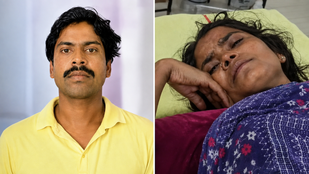 हरियाणा में पति की बेरहमी से हत्या, आंतें बोरी में भरीं: सीने से प्राइवेट पार्ट तक 37 सेंटीमीटर का चीरा; लीवर-किडनी गायब, पत्नी छत से कूदी