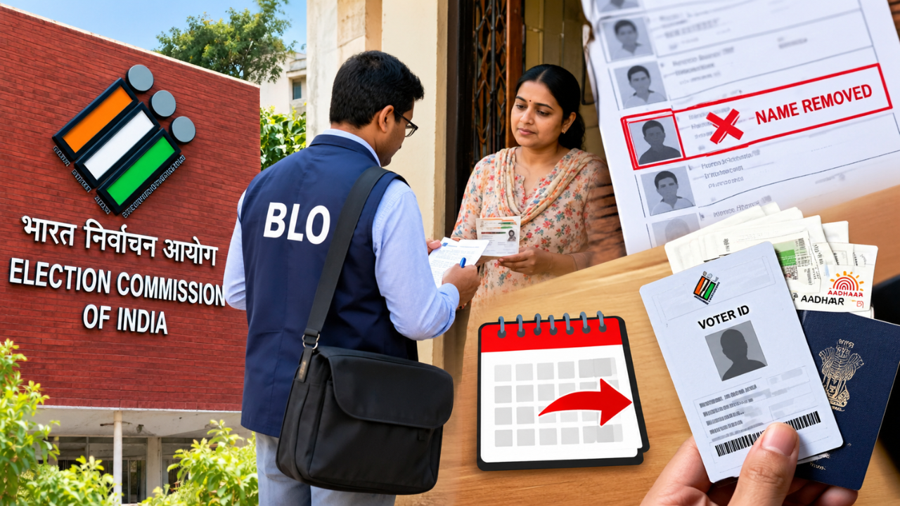 SIR पर चुनाव आयोग का बड़ा फैसला, नाम कटा तो घर जाकर दस्तावेज लेंगे BLO; क्लेम की तारीख बढ़ी