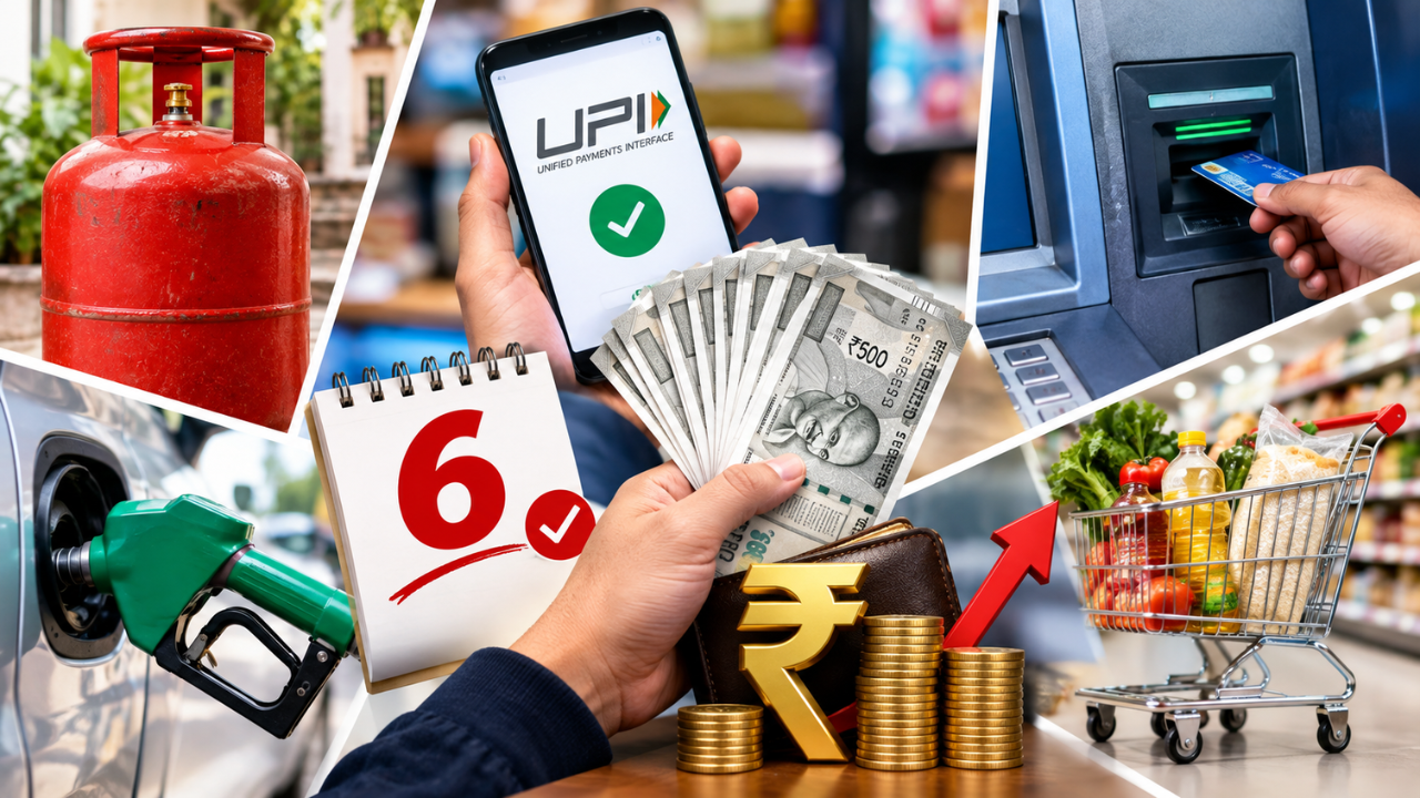 आज से बदल गए ये 6 नियम: गैस सिलेंडर से लेकर UPI और ATM तक, जानें आपकी जेब पर क्या होगा असर